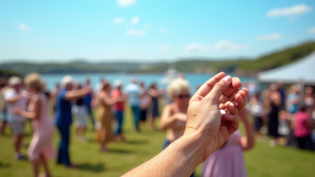 People dancing outdoors at a summer festival in Wexford